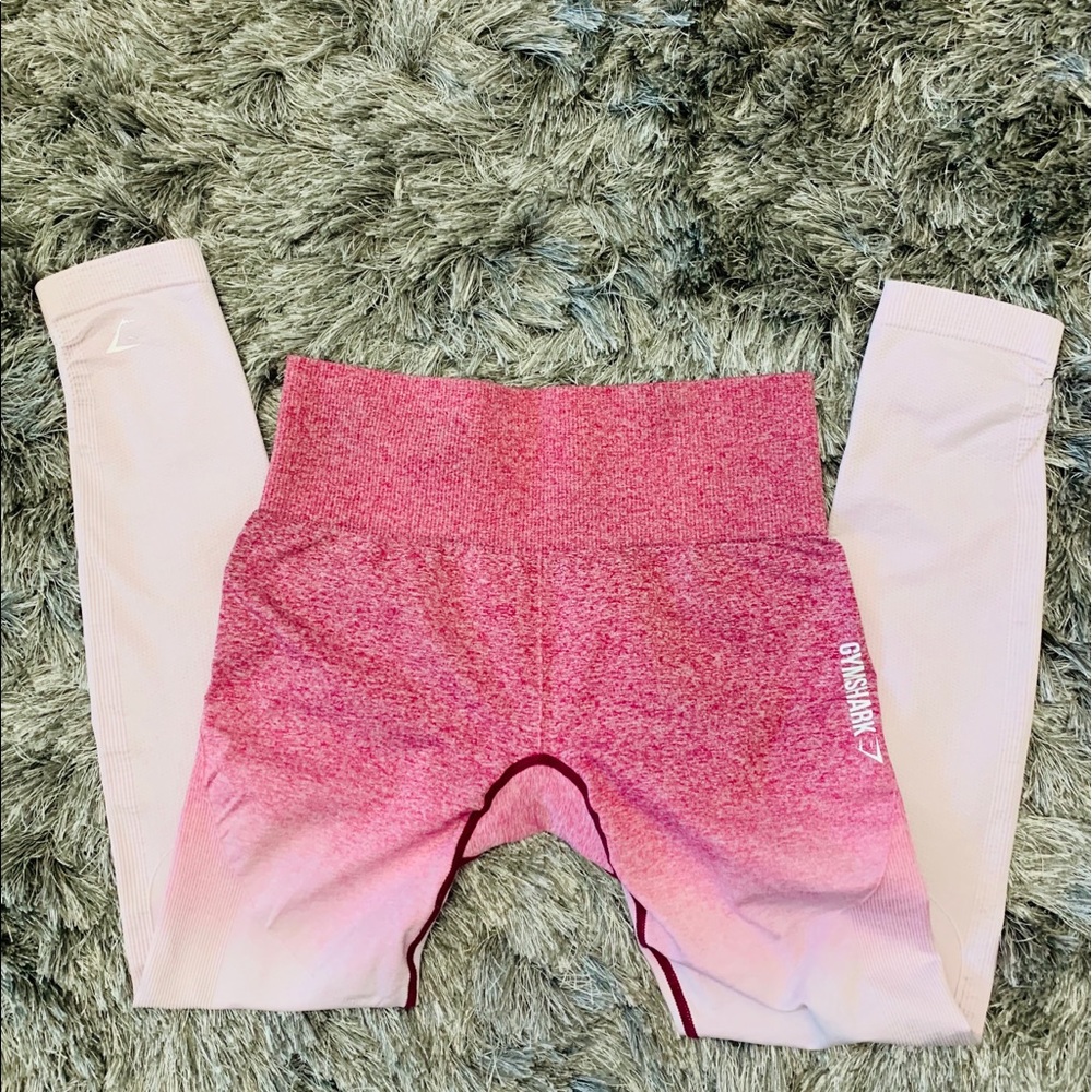 Gymshark ombré pink beet leggings size small